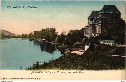 CPA TORINO Panorama del Po e Castello del Valentino ITALY (540437)