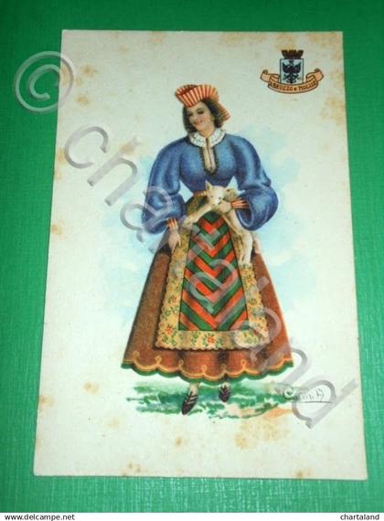 Cartolina Costumi Italiani - Abruzzo e Molise - Illustratore A. Carini ( n. 1 )