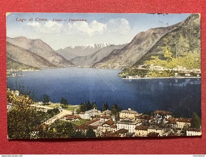 Cartolina - Lago di Como - Como - Panorama - 1913