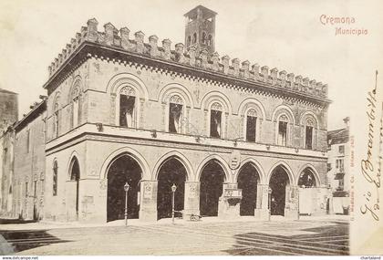 Cartolina - Cremona - Municipio - 1904