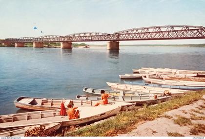 Cartolina - Cremona - Ponte sul fiume Po - 1965 ca.