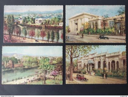 TORINO CITTÀ - Esposizione 1928 - SERIE COMPLETA 12 Cartoline