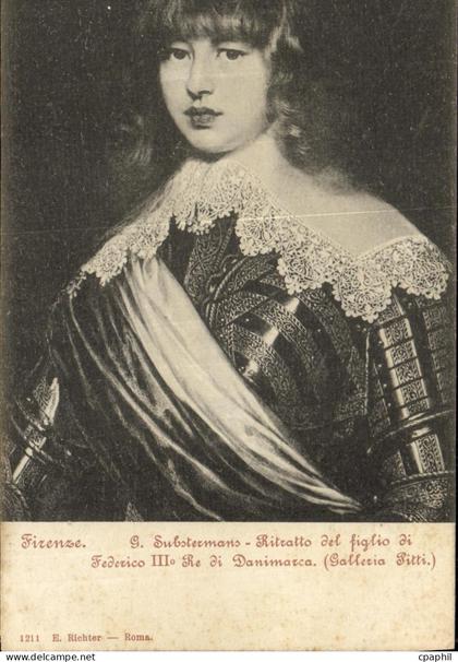 CPA Firenze S Substermans Ritratto del figlio di Federico lll Re di Danimarca Danemark