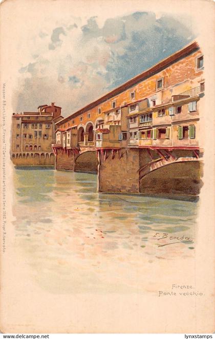 Italy Firenze Florence chromo litho vintage postcard L580