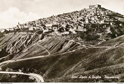 Cartolina - Sant'Agata di Puglia ( Foggia ) - Panorama - 1957