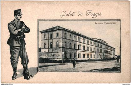 CPA  Carte Postale  Italie  Foggia Saluti da Foggia  Caserna Passalacqua 1918  VM104487ok