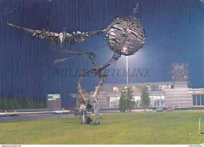 FOGGIA - Aeroporto Civile Gino Lisa, Notturno, Piazzale, Cartolina 1972