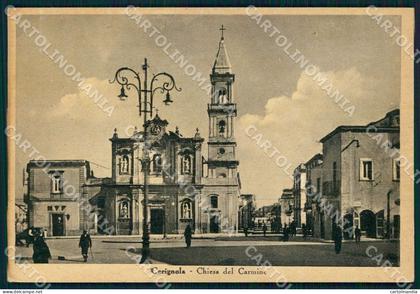 Foggia Cerignola Chiesa del Carmine FG cartolina WX7193