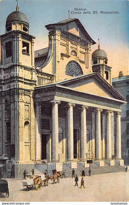 B147 Italy Genova Genoa Chiesa della SS Annunziata Church postcard