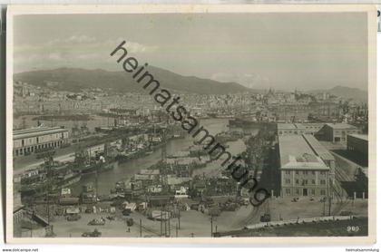 Genova - Genoa - Genua - Hafen - Foto-Ansichtskarte - gel. 1939