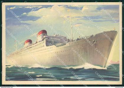 Genova Italia Navigazione Conte Grande FG cartolina KB3890