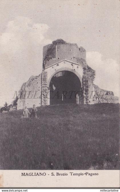 MAGLIANO IN TOSCANA - S. Bruzio Tempio Pagano, Cartolina 1915