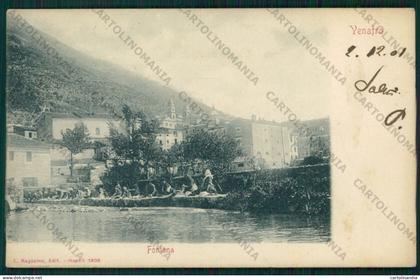 Isernia Venafro Lavandaie PIEGHINA cartolina VK2093