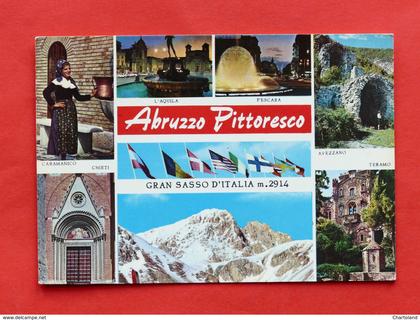 Cartolina Abruzzo Pittoresco - Varie vedute - 1969