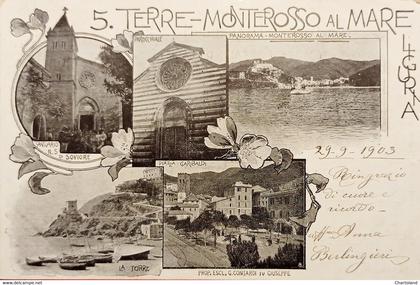 Cartolina - Cinque Terre - Monterosso al Mare Liguria - 1903