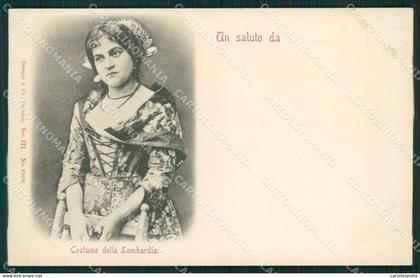 Lecco Como Costumi Lombardia Stengel 6009 cartolina KS7019