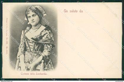 Lecco Como Costumi Lombardia Stengel 6009 cartolina KS7019