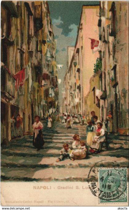 CPA NAPOLI Gradini S.Lucia ITALY (15250)