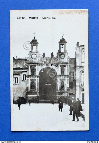 Cartolina Matera - Municipio - 1910 ca.