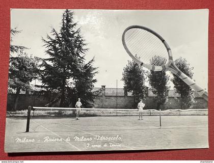 Cartolina - Milano - Riviera di Milano - Idroscalo - I Campi di Tennis - 1957