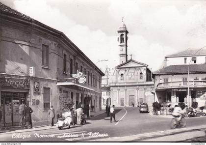 COLOGNO MONZESE - Piazza 11 Febbraio, Cartolina 1966 Esso, Vespa