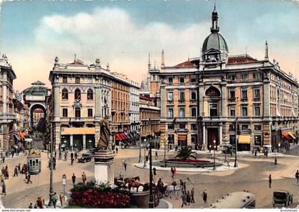 Italy Milano Milan Cordusio Square Piazza Cordusio vintage postcard