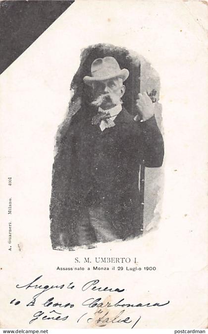 Italia - MONZA - S.M. Umberto I assassinato a Monza il 29 Luglio 1900