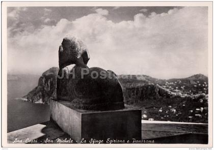 Anacapri - San Michele - La Sfinge Egiriana e Panorama - The Egyptian Sphinx and Panorama - Italy - Italia - unused