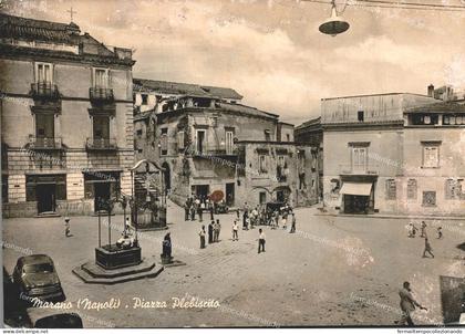 bt817 cartolina marano piazza plebiscito provincia di napoli