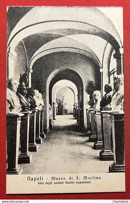 Cartolina - Napoli - Museo di S. Martino - Sala degli Uomini illustri 1910 ca.