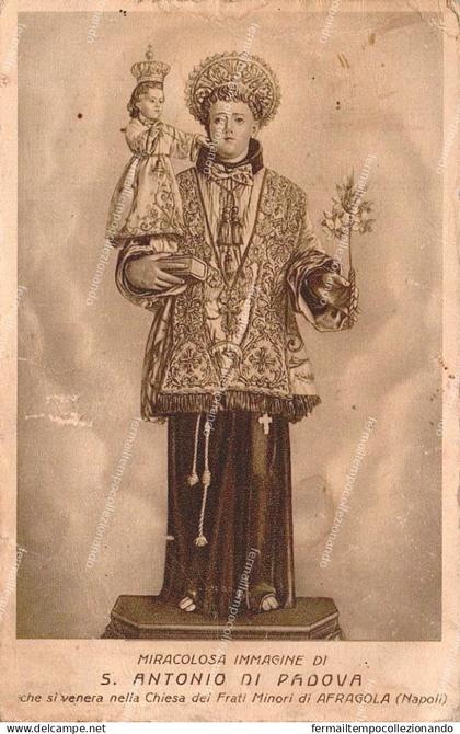dl466 cartolina immagine di s.antonio di padova,afragola,provincia di napoli