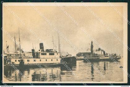 Napoli Città Molo Beverello Aeroporto Faro Barche cartolina MX4823