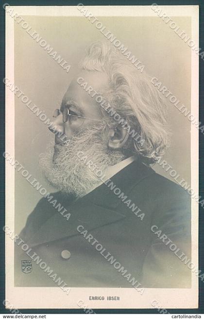 Norvegia Skien Ibsen Henrik Poeta Drammaturgo Foto cartolina JK2616