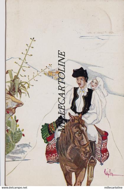 BUSACHI:  Costumi della Sardegna  (tempera di Lety Loy)   1938