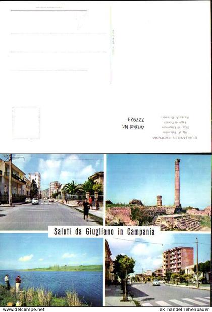 727923 Mehrbild AK Saluti da Giugliano in Campania Lago di Patria Piazza A. Gramsci Italy