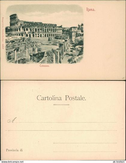 Cartolina Rom Roma Colosseo. Kolosseum 1904