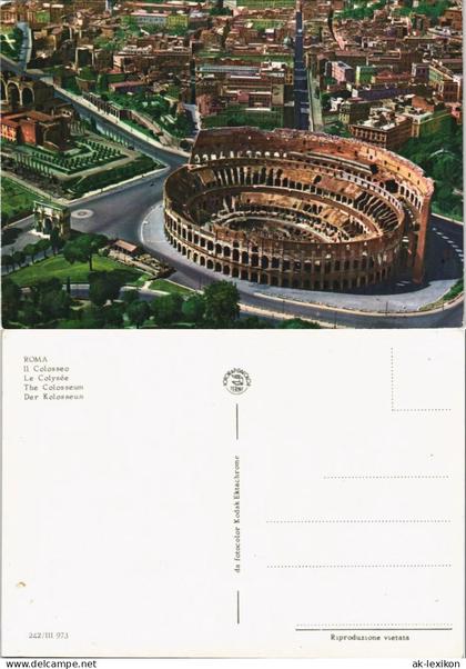 Cartoline Rom Roma Kolosseum / Colosseo / Luftbild-AK 1970