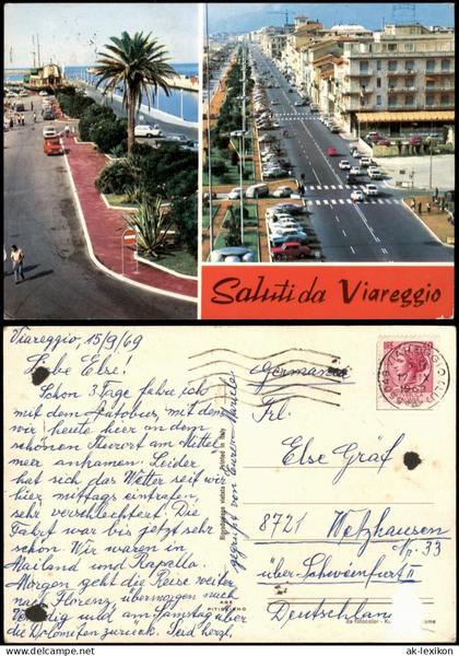 Cartoline Viareggio Mehrbildkarte Saluti da Viareggio 1969
