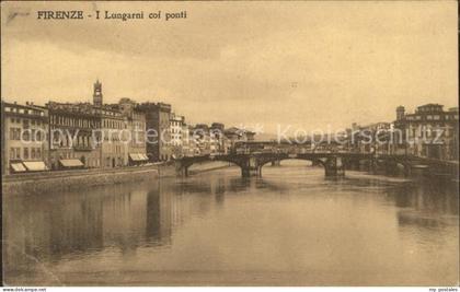 Firenze Florenz I Lungarni coi ponti