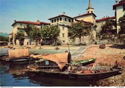 Isola Pescatori Lago Maggiore IT Fischerboote Kirche Seeufer Lago-Maggiore Fisch