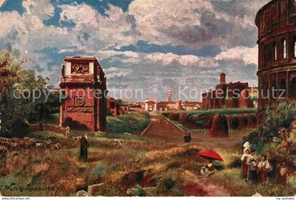 Roma Rom Forum Romanum Triumphbogen Konstantins Titus-Bogen K?nstlerkarte