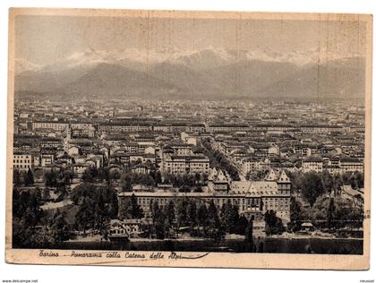 tarjeta postal  circulada de torino.