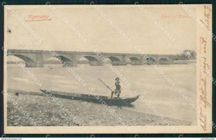 Pavia Vigevano Ticino Barca cartolina KF2376