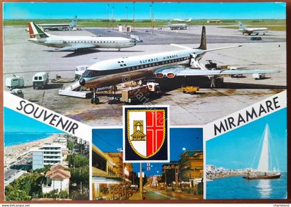Cartolina Aeroporto Rimini - Souvenir - Miramare - 1968