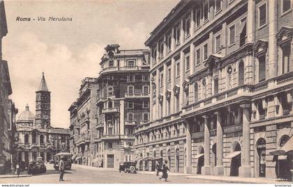 A650 Italy Rome Roma Via Merulana vintage postcard