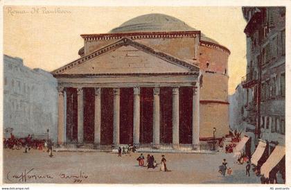B364 Italy Roma Rome The Pantheon Art vintage postcard