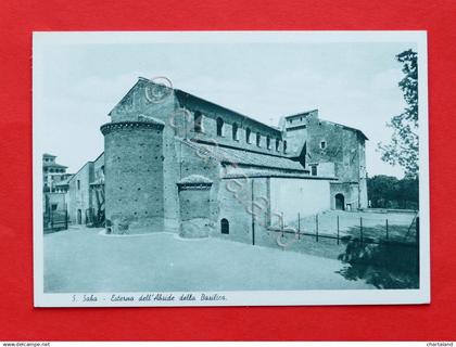 Cartolina Roma - S. Saba - Esterno dell'Abside della Basilica - 1940 ca.