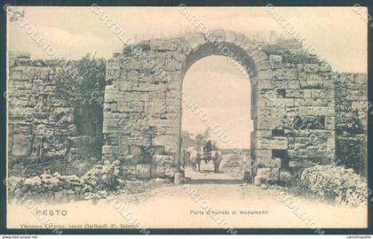 Salerno Pesto Porta Entrata Monumenti cartolina JK1271