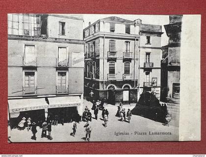 Cartolina - Iglesias - Piazza Lamarmora - 1909