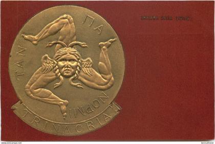 Emblema della Sicilia - Trinacria - Prägekarte